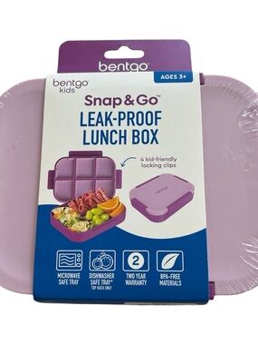 bentgo Kids Snap & Go Leak-Proof Lunch Box - Pink